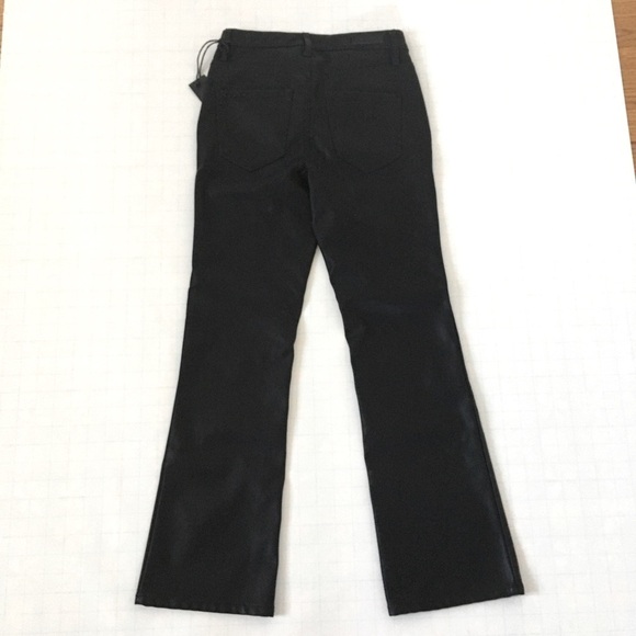 BLANKNYC Black Faux Leather Boot Cut Flare Pant 24 - Picture 4 of 14